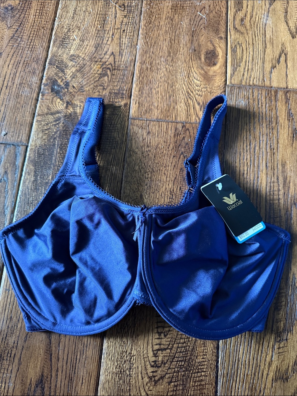 NWT Wacoal Deep Blue Underwire Full-Coverage Bra Size 34DDD